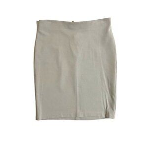 Philosophy Pencil Skirt Above Knee Fitted Light Grey Jersey Knit SZ 6
